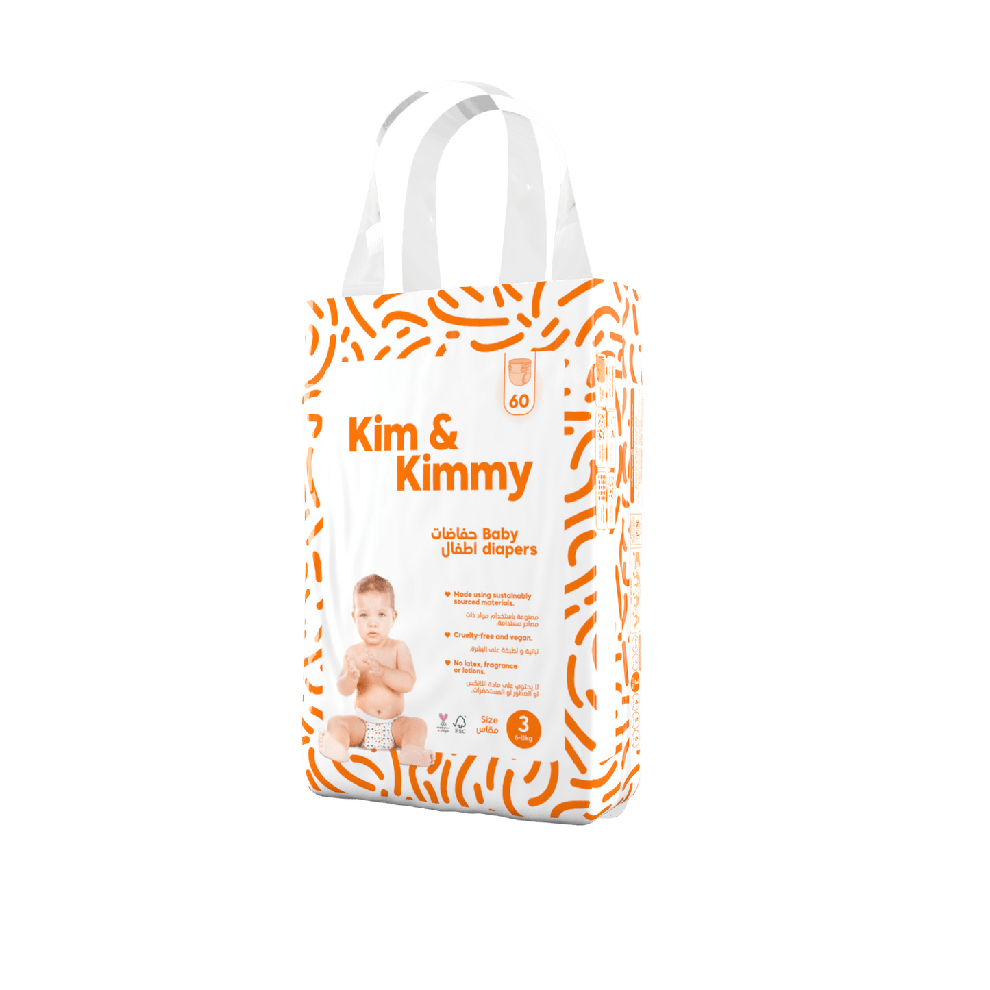 Kim & Kimmy - Pannolini taglia 3, 6-11 kg, Qtà 60