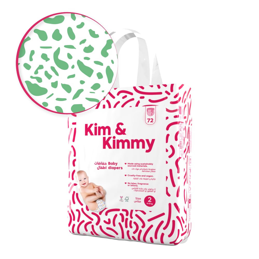Kim & Kimmy - Pannolini taglia 2, 4-8 kg, Qtà 72
