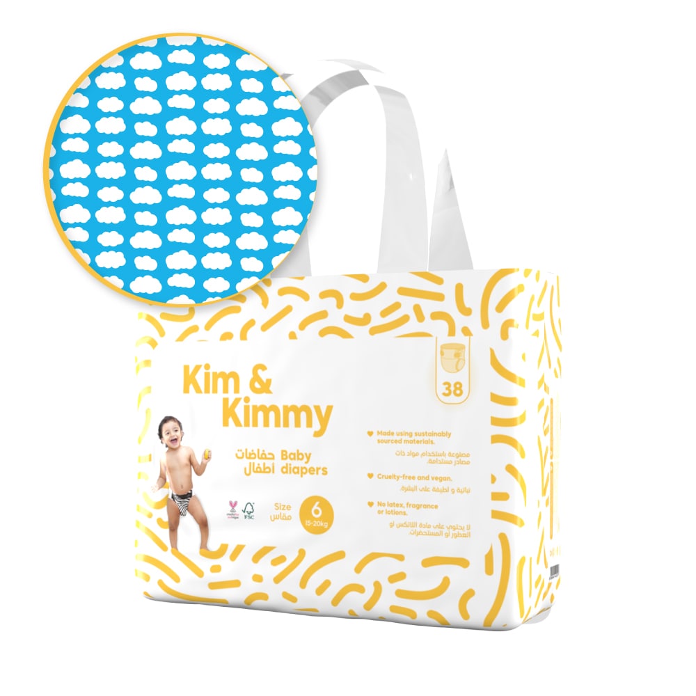 Kim & Kimmy - Pannolini taglia 6, 15-20 kg, Qtà 38