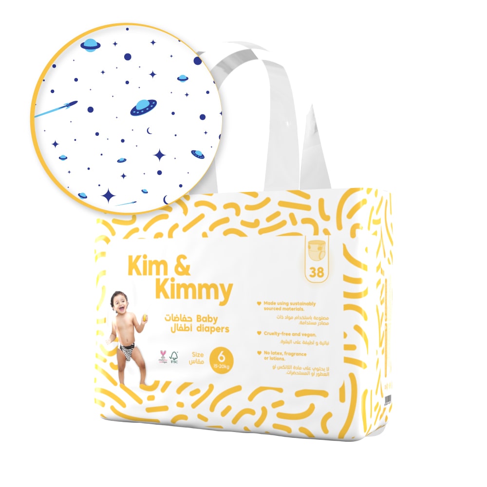 Kim & Kimmy - Pannolini taglia 6, 15-20 kg, Qtà 38